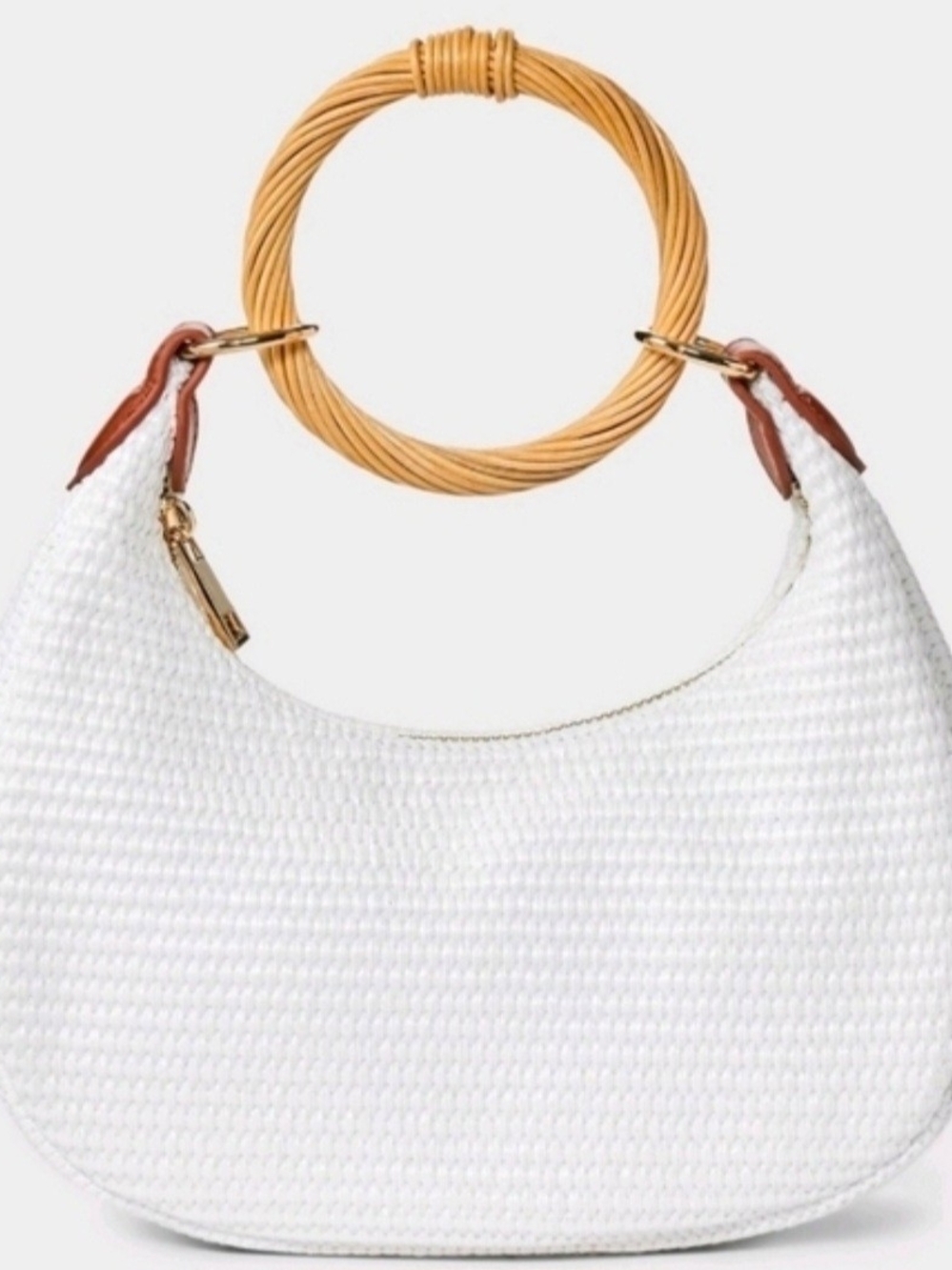 White Woven Handbag